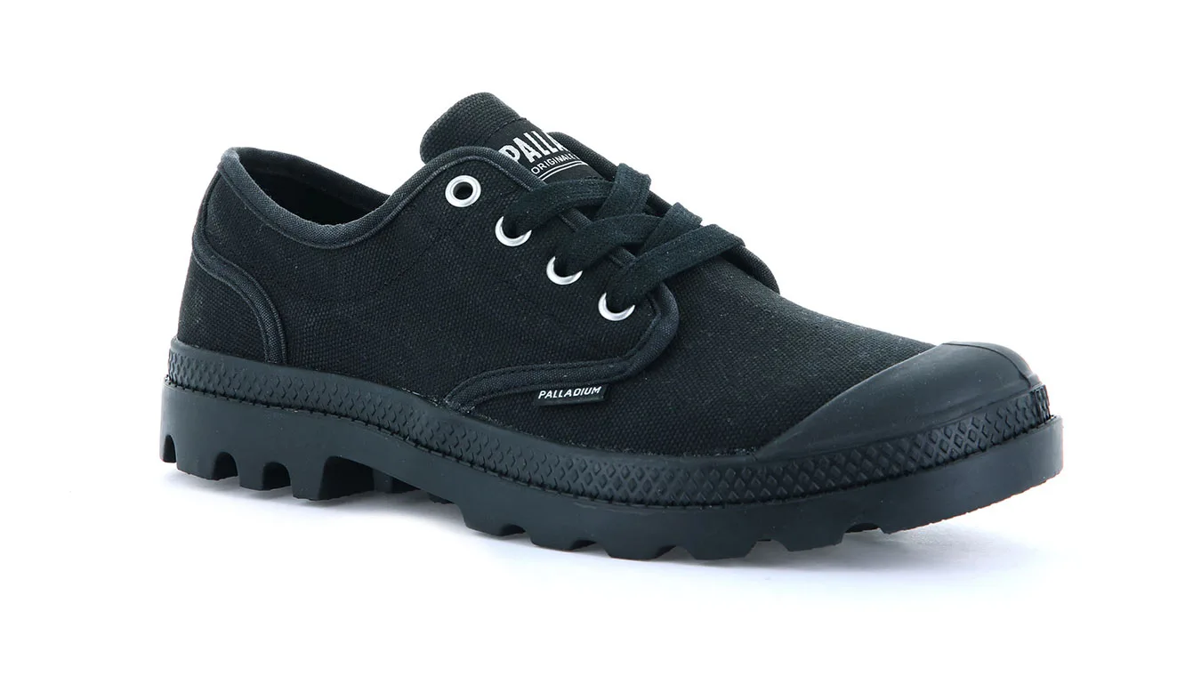 Дамски обувки Palladium Pampa Oxford 92351-008 черни – Preto – Дамски равни затворени обувки