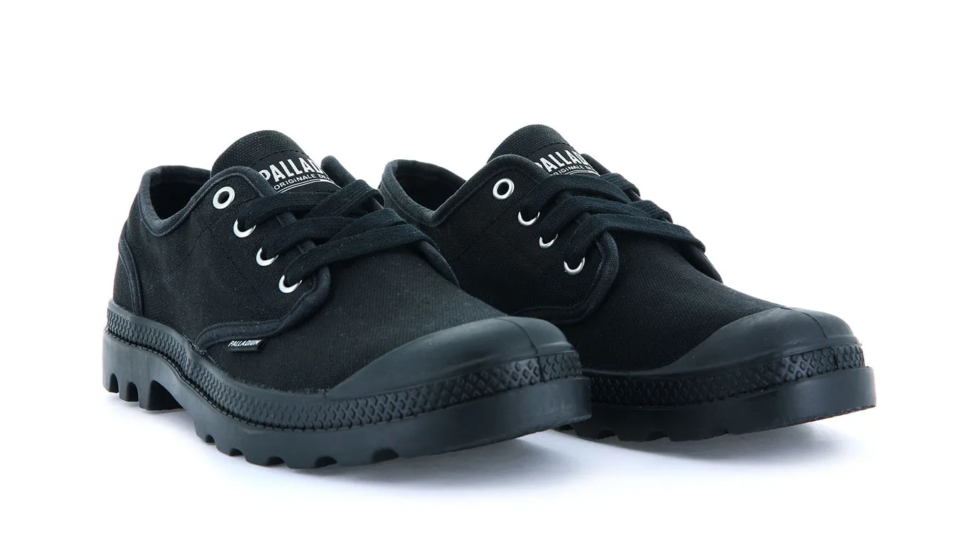 Дамски обувки Palladium Pampa Oxford 92351-008 черни – Preto – Дамски равни затворени обувки