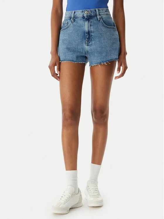 Дамски дънкови шорти Tommy Jeans DW0DW22691 светлосини