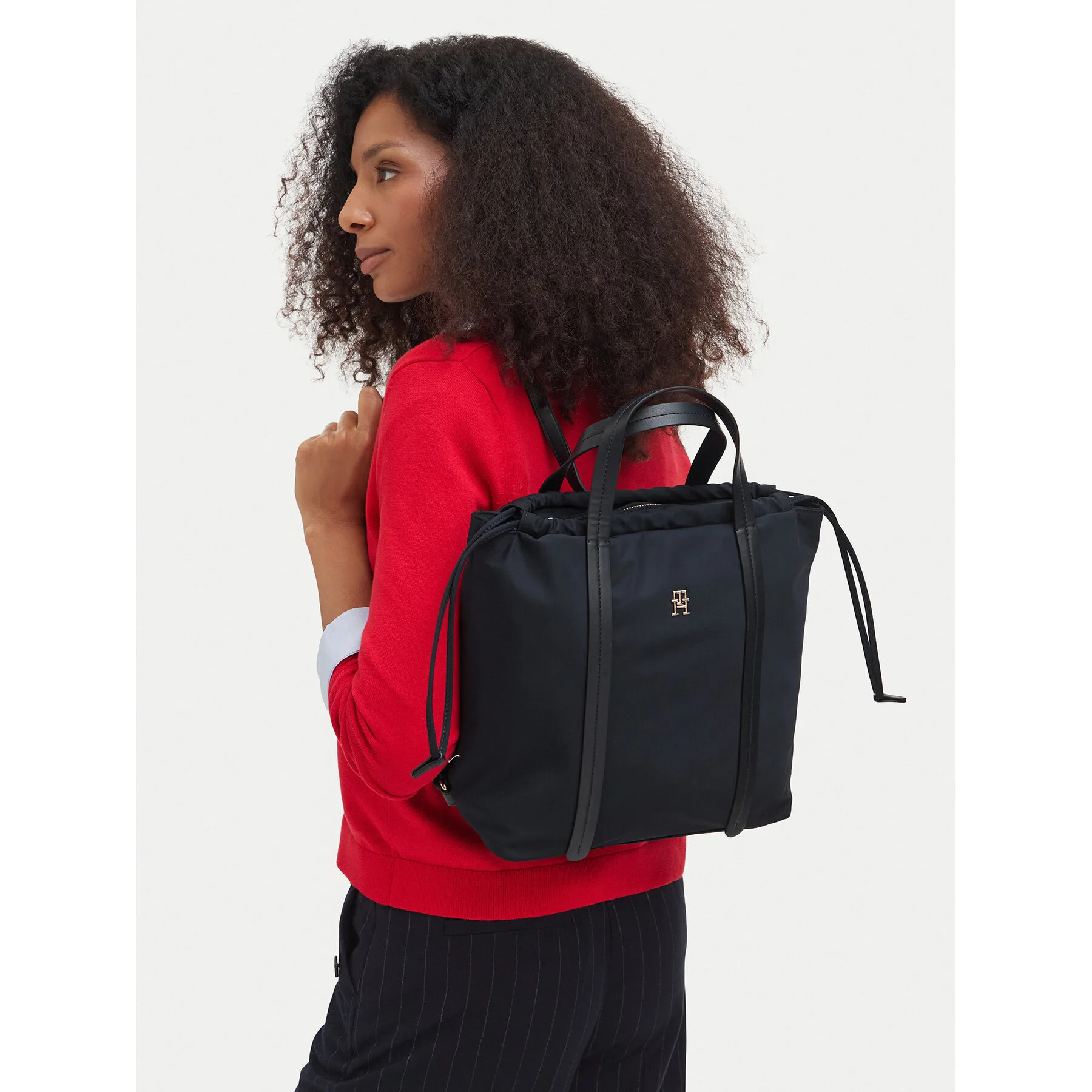 Раница Tommy Hilfiger Th Soft Nylon Tote/Backpack AW0AW19029 Тъмносин – Раници