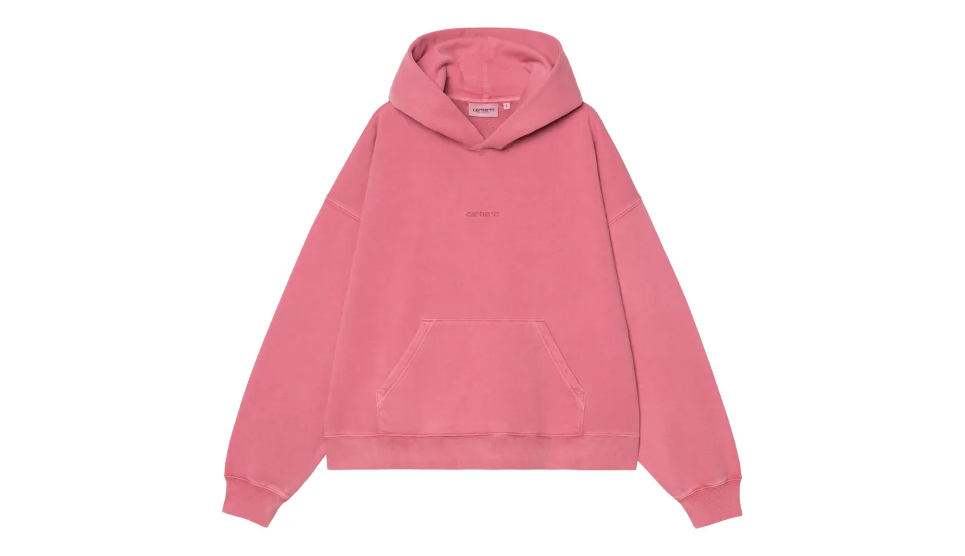 Дамски суитшърт с качулка Carhartt WIP W' Hooded Benton Primrose розов – Rosa – Дамски худита
