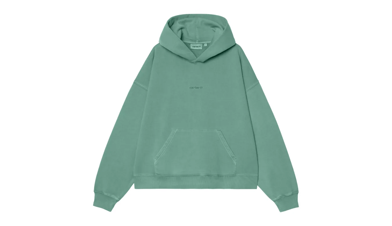 Дамски суитшърт с качулка Carhartt WIP W' Hooded Benton Primrose зелен – Verde – Дамски худита