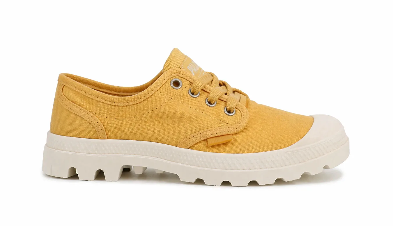 Дамски обувки Palladium Pampa Oxford жълти – Amarelo – Дамски равни затворени обувки