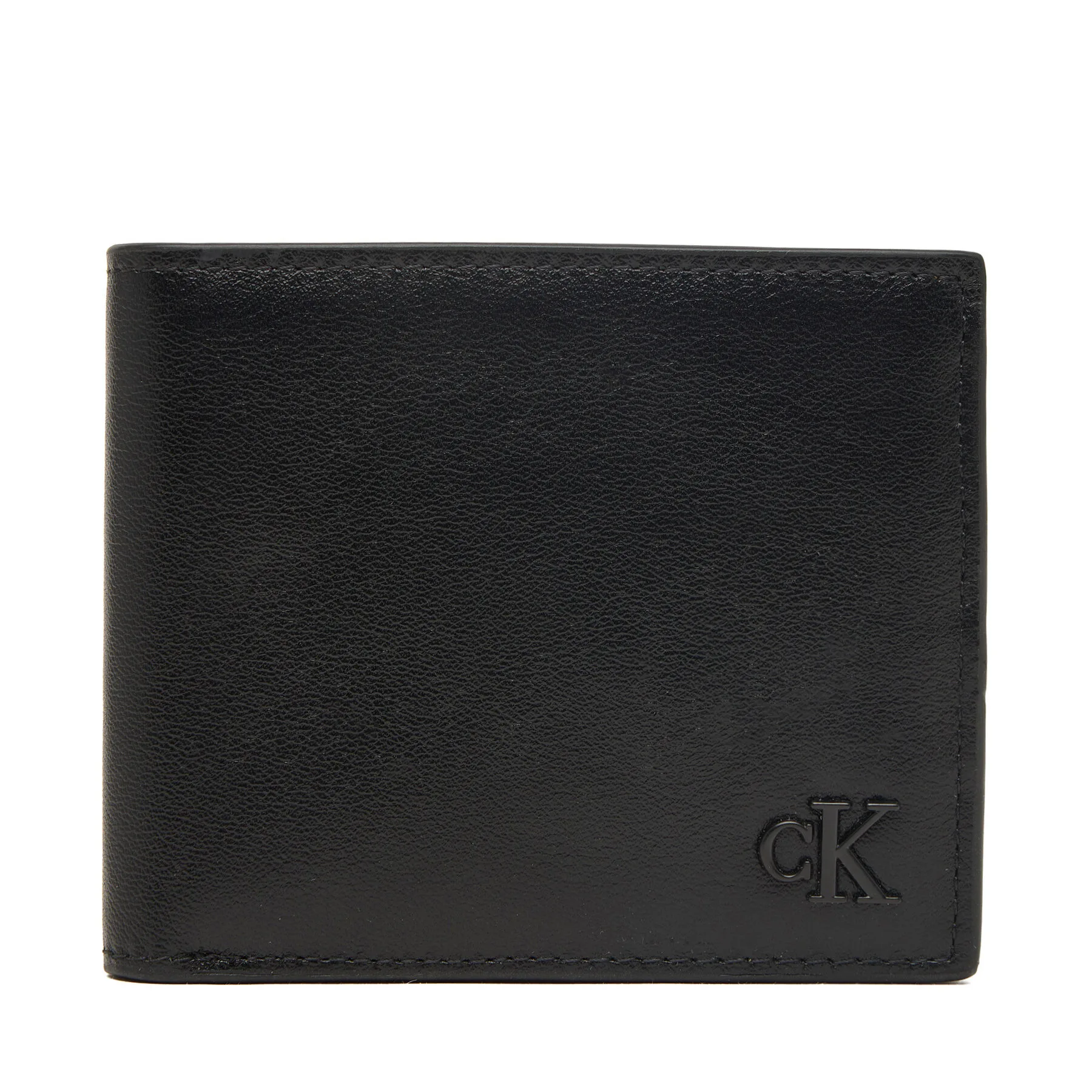 Портфейл Calvin Klein Bold Ck Suede Billfold W/ Coin LV04D1365G Черен – Мъжки портмонета