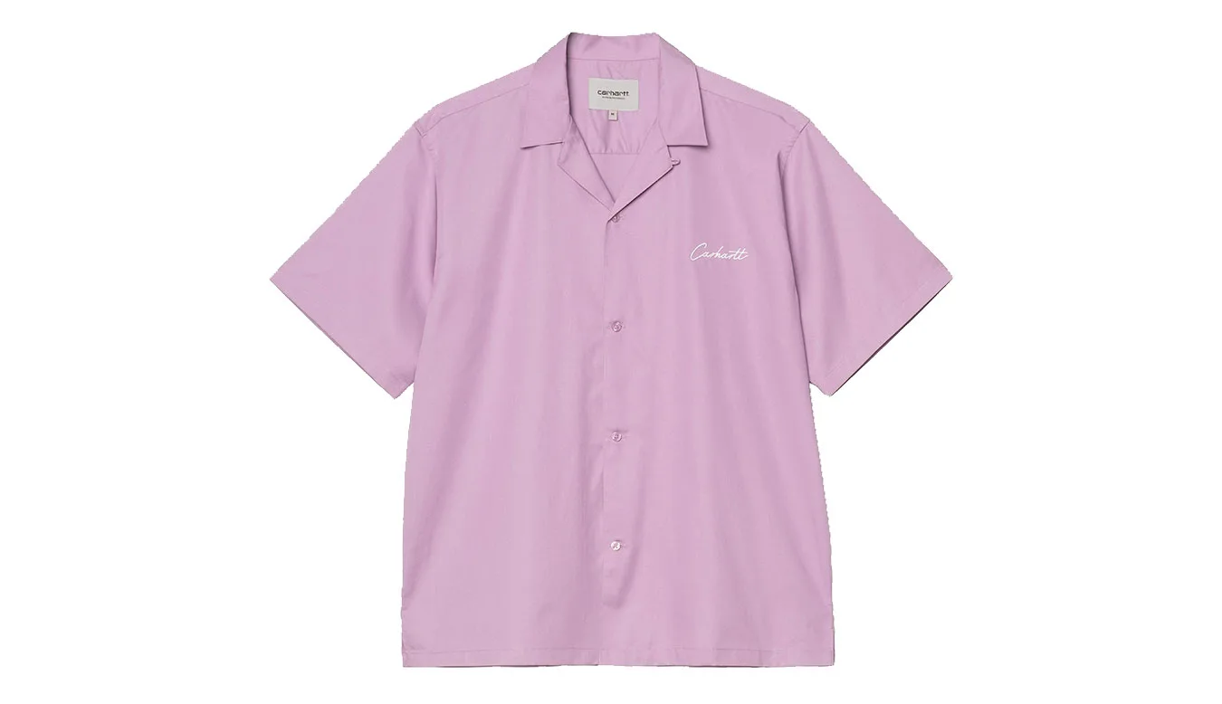 Carhartt WIP S/S Delray Shirt Purple Homens - Roxo - I031465_3N7_XX-M - Size: M – Мъжки ризи