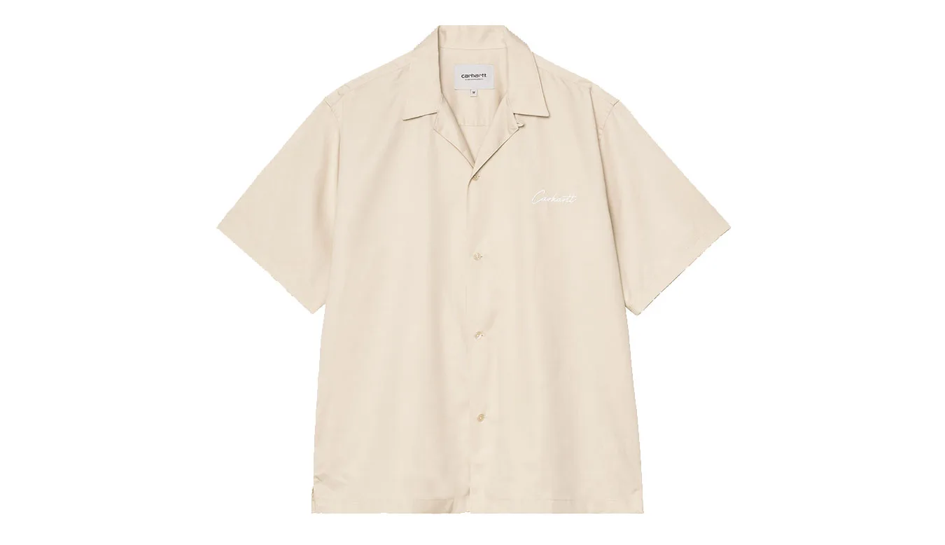 Carhartt WIP S/S Delray Shirt Offwhite Homens - Branco sujo - I031465_3M7_XX – Мъжки ризи