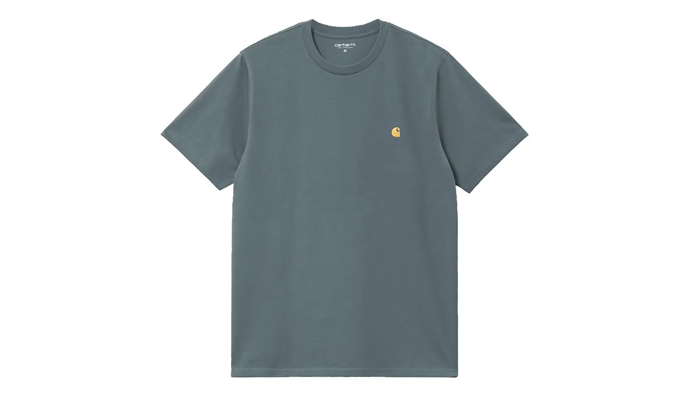 Carhartt WIP S/S Chase T-Shirt Blue Homens - Azul - I026391_3LP_XX-M - Size: M – Мъжки тениски