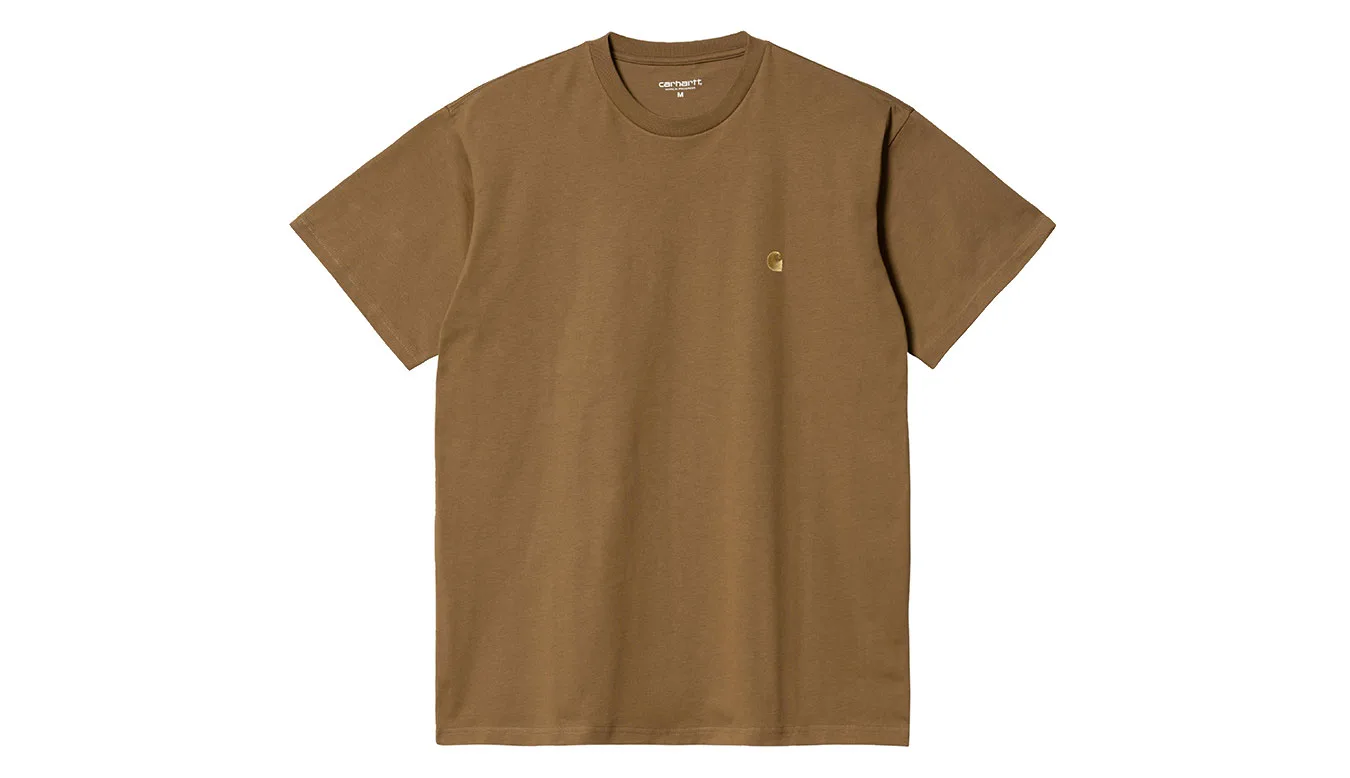Carhartt WIP S/S Chase T-Shirt Brown I026391_00Y_XX Homens - Castanho - I026391_00Y_XX – Мъжки тениски