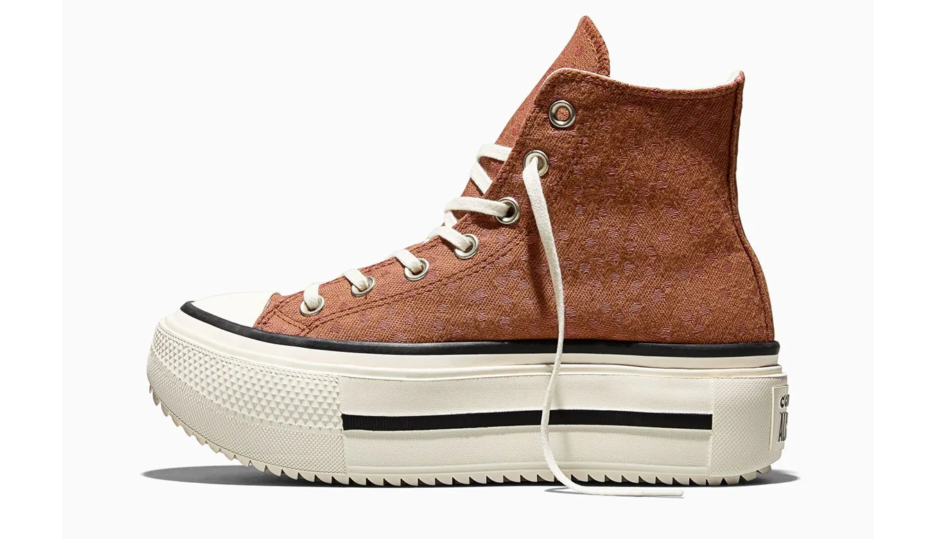 Дамски високи кецове Converse Chuck Taylor All Star Lift Double кафяви – Castanho