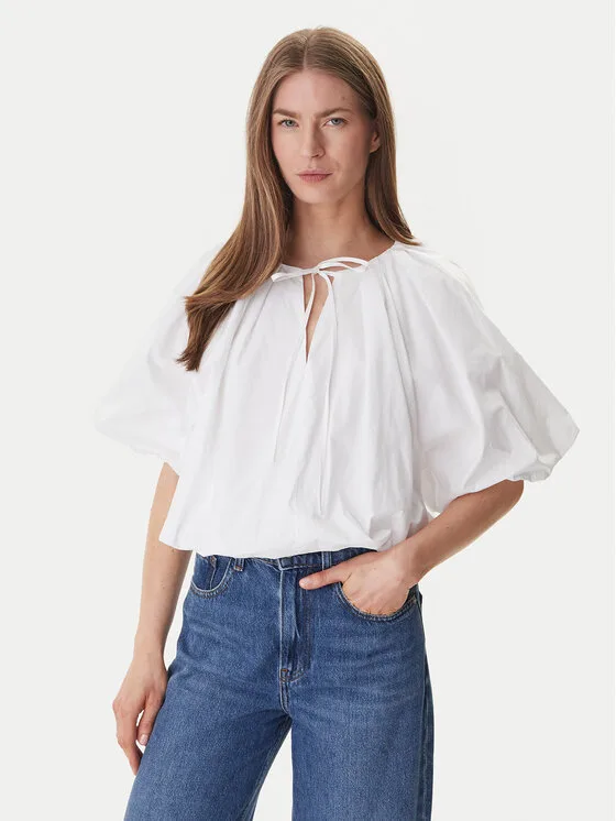 Дамска блуза DKNY DJ6W2228 бяла – Дамски блузи
