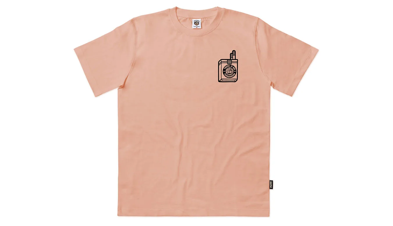 The Dudes Too Short Smokes Classic T-Shirt Fraiche Peche Homens - Laranja - 10080586 – Мъжки тениски