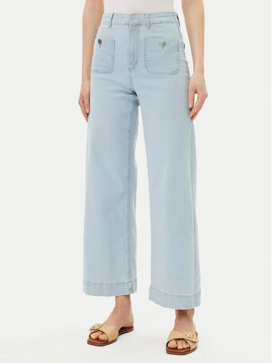Vero Moda Дънки Kayla 10328192 Син Wide Leg – Дамски wide leg дънки