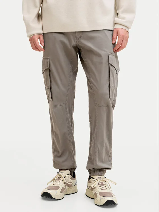 Jack & Jones Текстилни панталони Paul Flake 12139912 Сив Regular Fit – Мъжки текстилни панталони