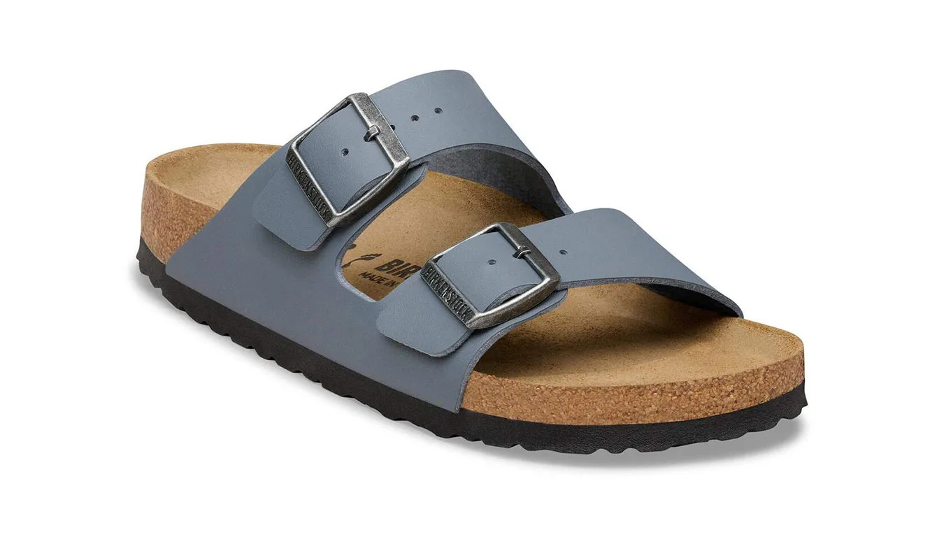 Дамски чехли Birkenstock Arizona Birko-Flor Narrow Fit Basalt сиви – Cinza