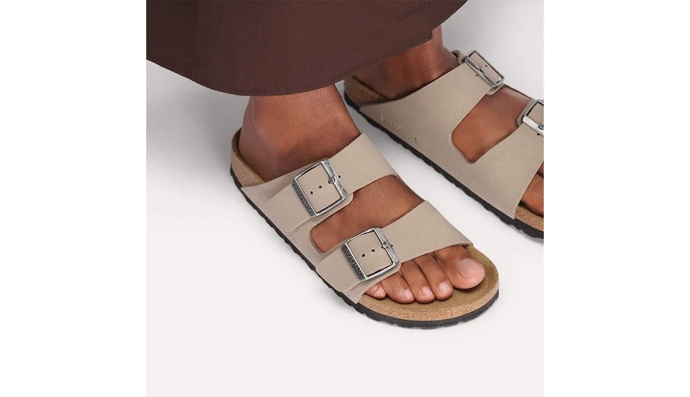 Чехли Birkenstock Arizona Birkibuc Taupe бежови – Beige – Чехли и джапанки унисекс