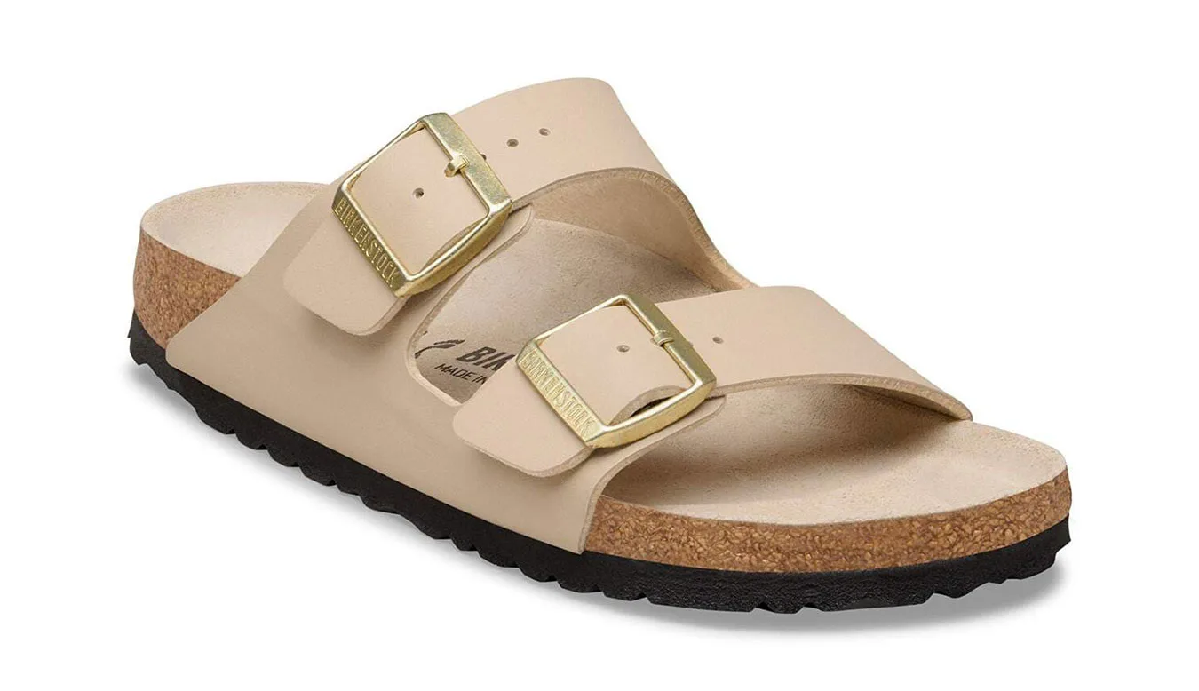 Дамски чехли Birkenstock Arizona Birko-Flor Narrow Fit Triples бежови – Beige