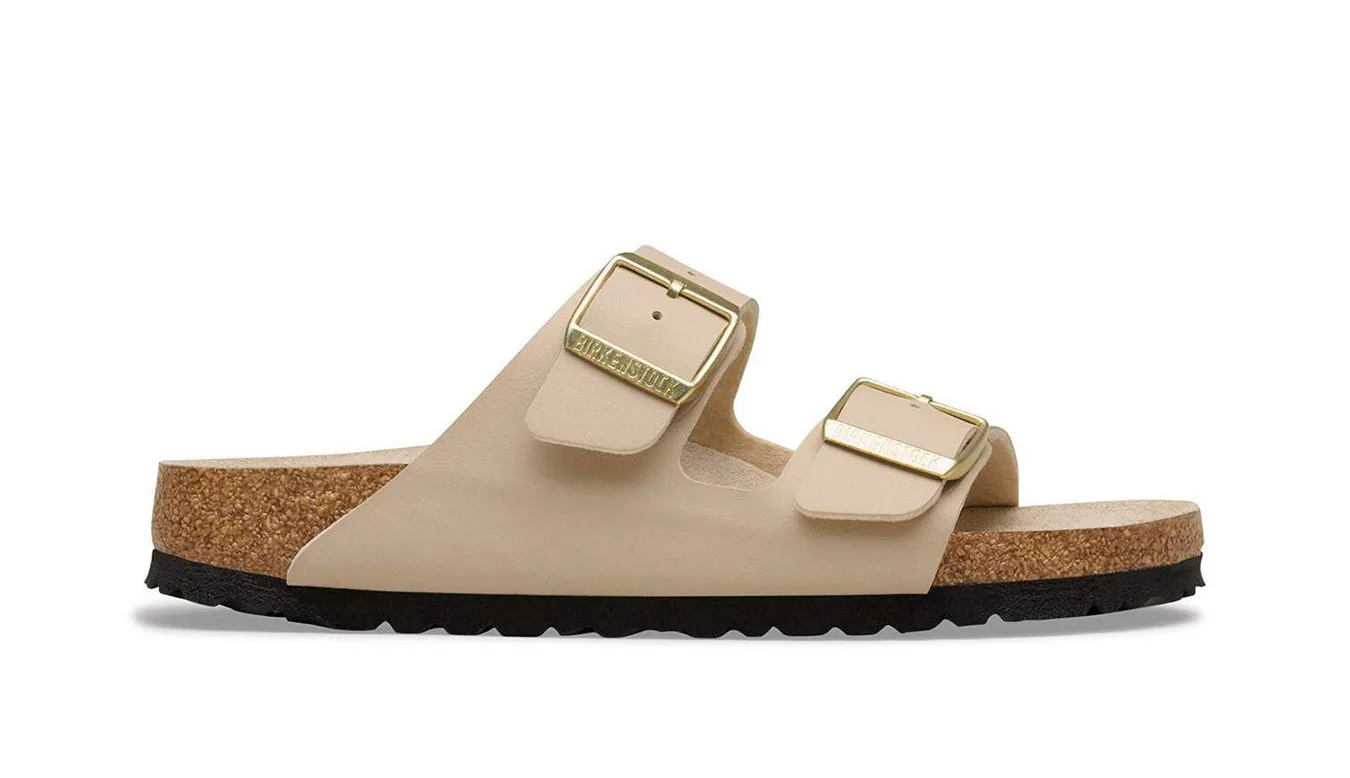 Дамски чехли Birkenstock Arizona Birko-Flor Narrow Fit Triples бежови – Beige