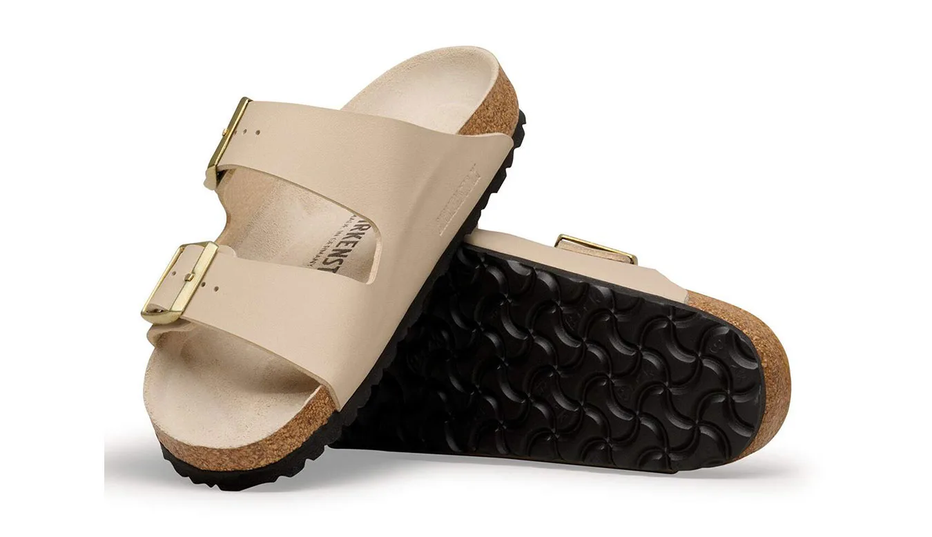 Дамски чехли Birkenstock Arizona Birko-Flor Narrow Fit Triples бежови – Beige