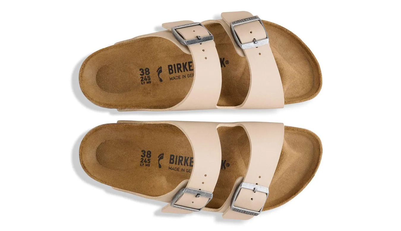 Дамски чехли Birkenstock Arizona Birko-Flor Sandcastle бежови – Beige