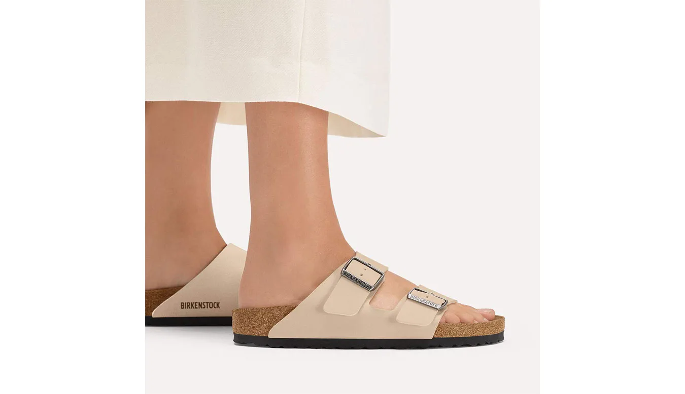 Дамски чехли Birkenstock Arizona Birko-Flor Sandcastle бежови – Beige