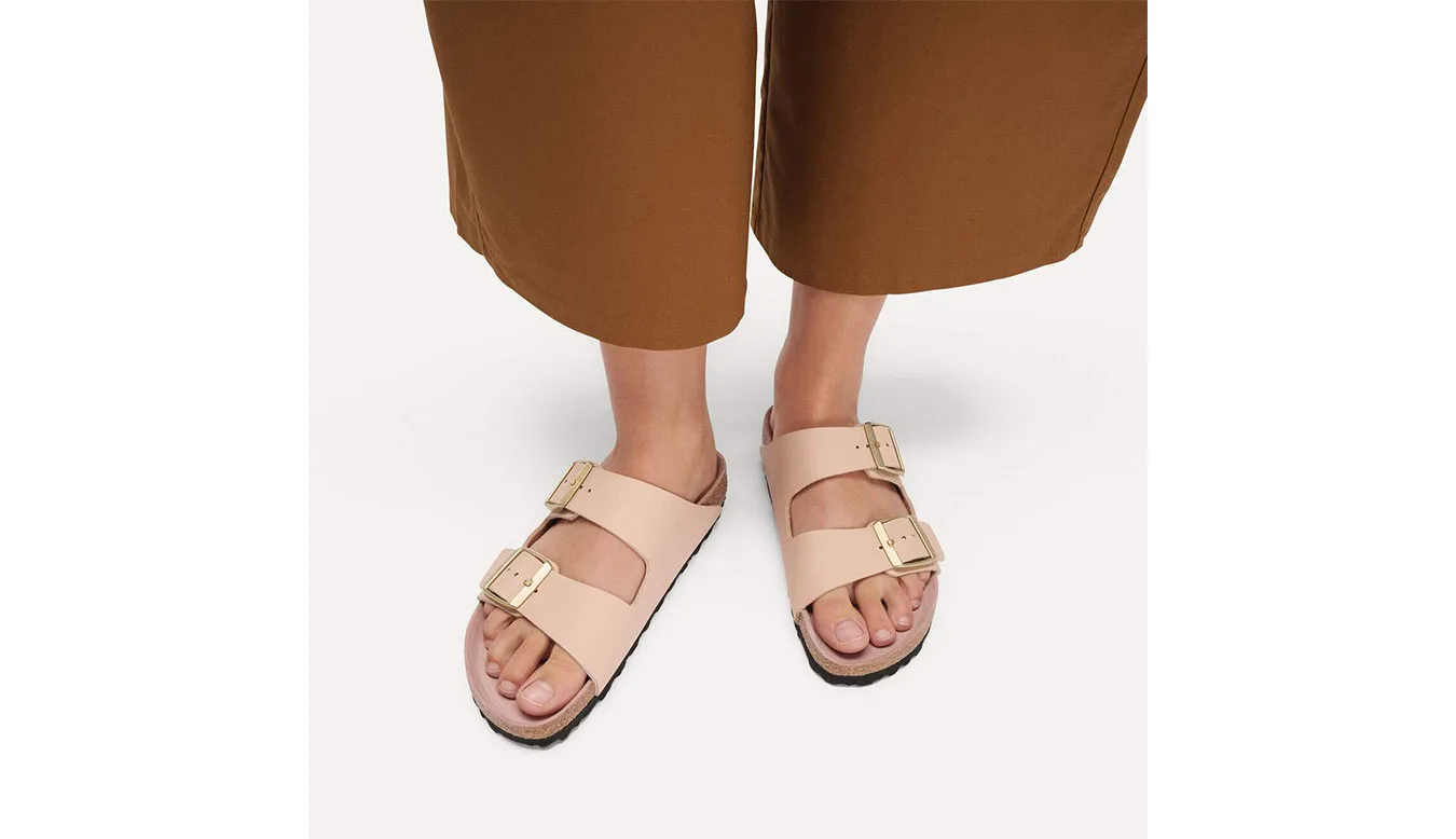 Дамски чехли Birkenstock Arizona Birko-Flor Triples New Clay бежови – Beige