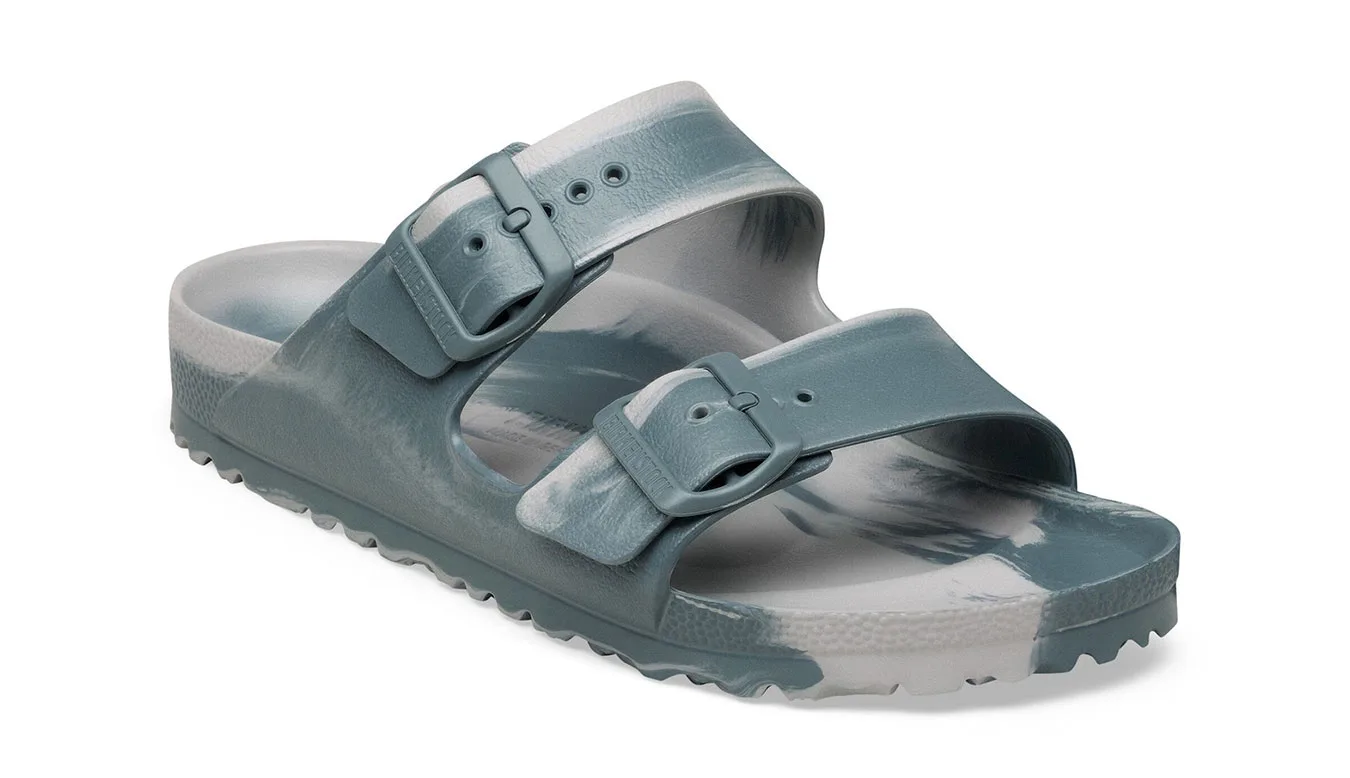 Birkenstock Arizona Essentials EVA Regular Fit Basalt Gray/Stone Coin Multi Homens - Cinza - 1031360-8 - Size: 8 – Мъжки сандали