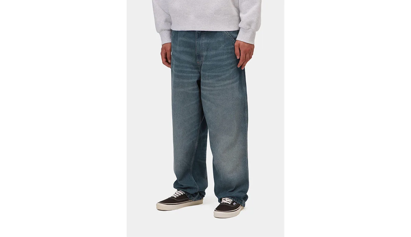 Мъжки панталон Carhartt WIP Simple Mid син – Azul – Мъжки текстилни панталони