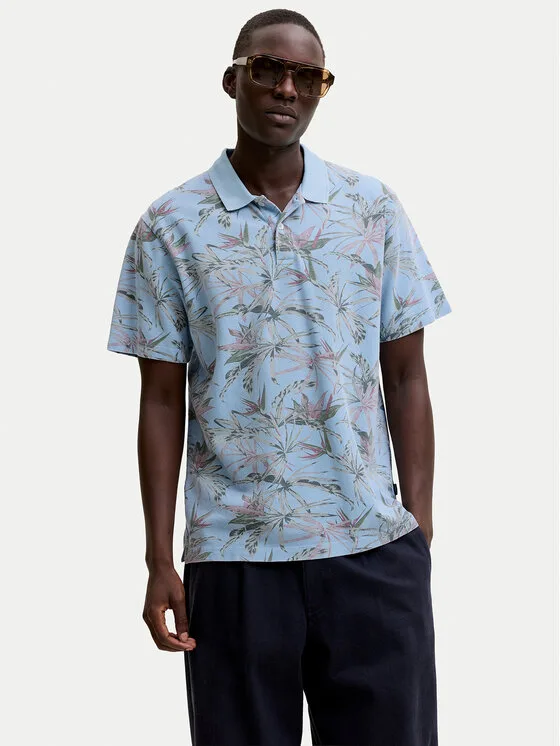 Мъжка поло тениска Jack & Jones Blu Hawaii светлосиня – Мъжки поло тениски