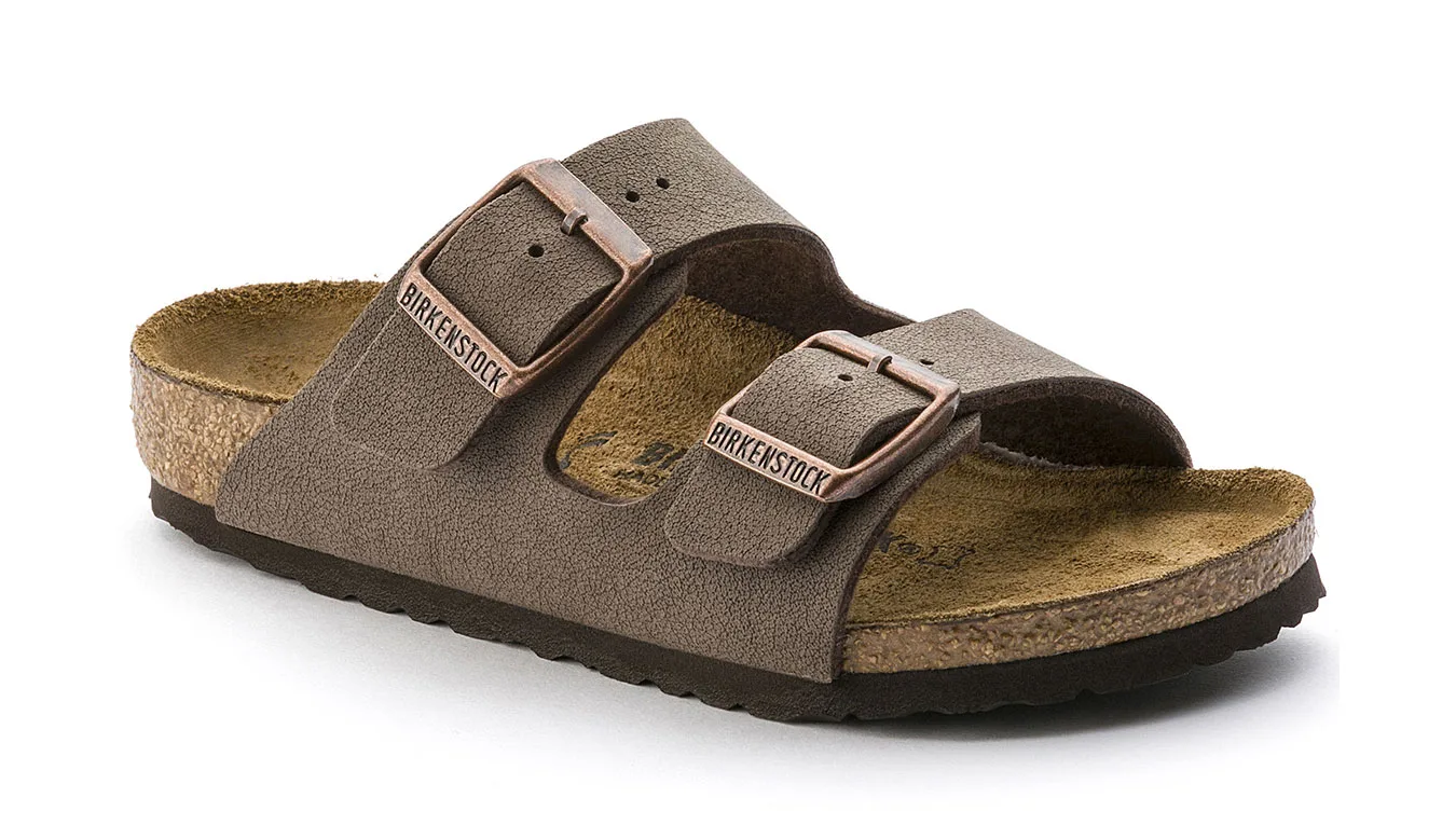 Детски чехли Birkenstock Arizona Birko-Flor Birkibuc Narrow Fit кафяви – Castanho – Детски чехли и джапанки