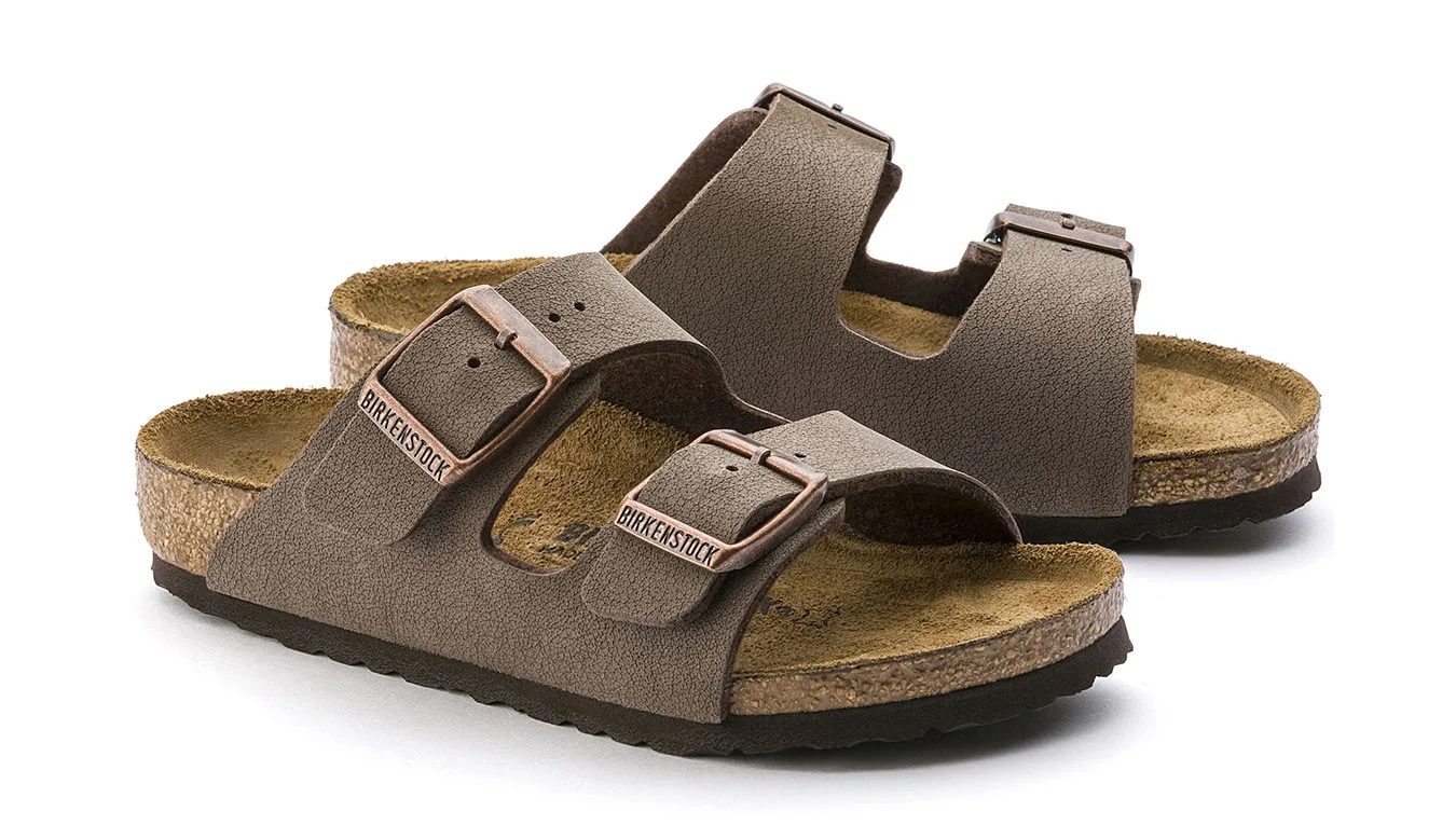 Детски чехли Birkenstock Arizona Birko-Flor Birkibuc Narrow Fit кафяви – Castanho – Детски чехли и джапанки