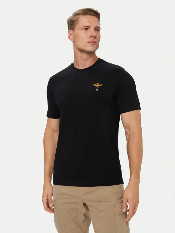 Aeronautica Militare Тишърт 262TS1580UJ00372 Черен Regular Fit – Мъжки тениски
