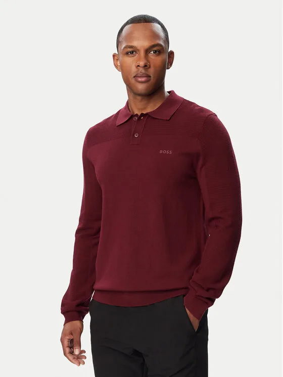 BOSS Пуловер Momentum-X PL 50568962 Бордо Regular Fit – Мъжки пуловери и жилетки