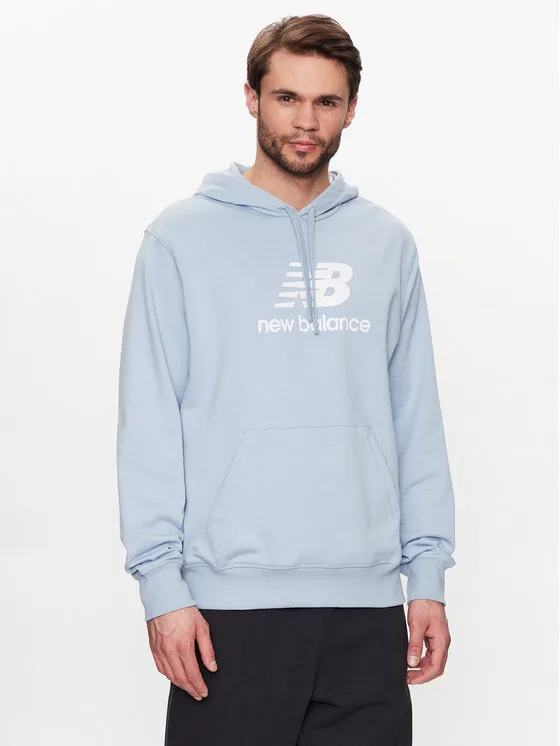 New Balance Суитшърт MT31537 Светлосиньо Relaxed Fit – Мъжки суитшърти без цип