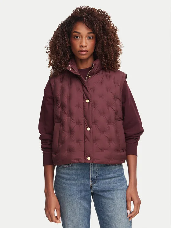 Tommy Hilfiger Жилетка за костюм WW0WW49860 Бордо Regular Fit – Дамски елеци
