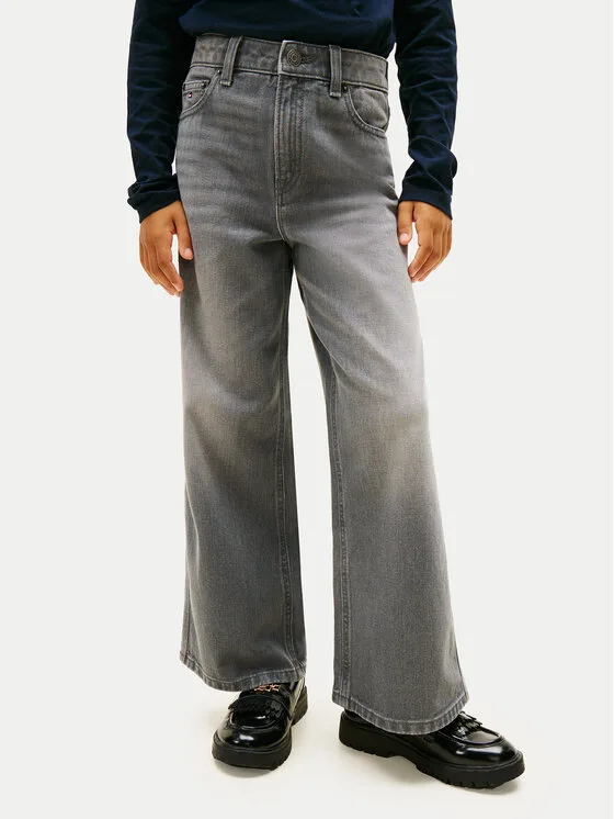 Tommy Hilfiger Дънки Mabel KG0KG09286 Сив Wide Leg – Детски дънки