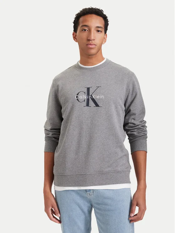 Мъжки суитшърт Calvin Klein Jeans LV04RG278G тъмносив – Мъжки суитшърти без цип