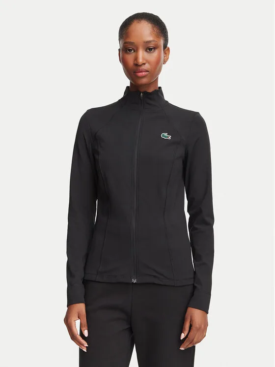 Дамски суитшърт Lacoste SF0145 черен – Дамски суитшърти без цип
