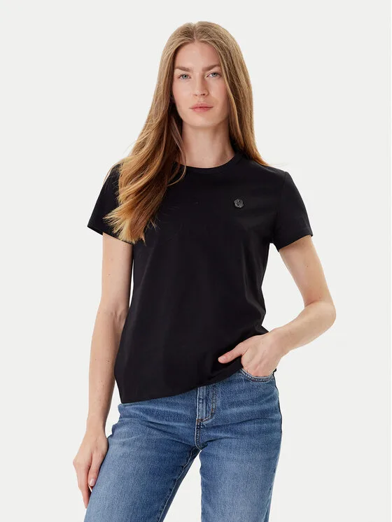 BOSS Тишърт Eventsa8 50545671 Черен Slim Fit – Дамски тениски