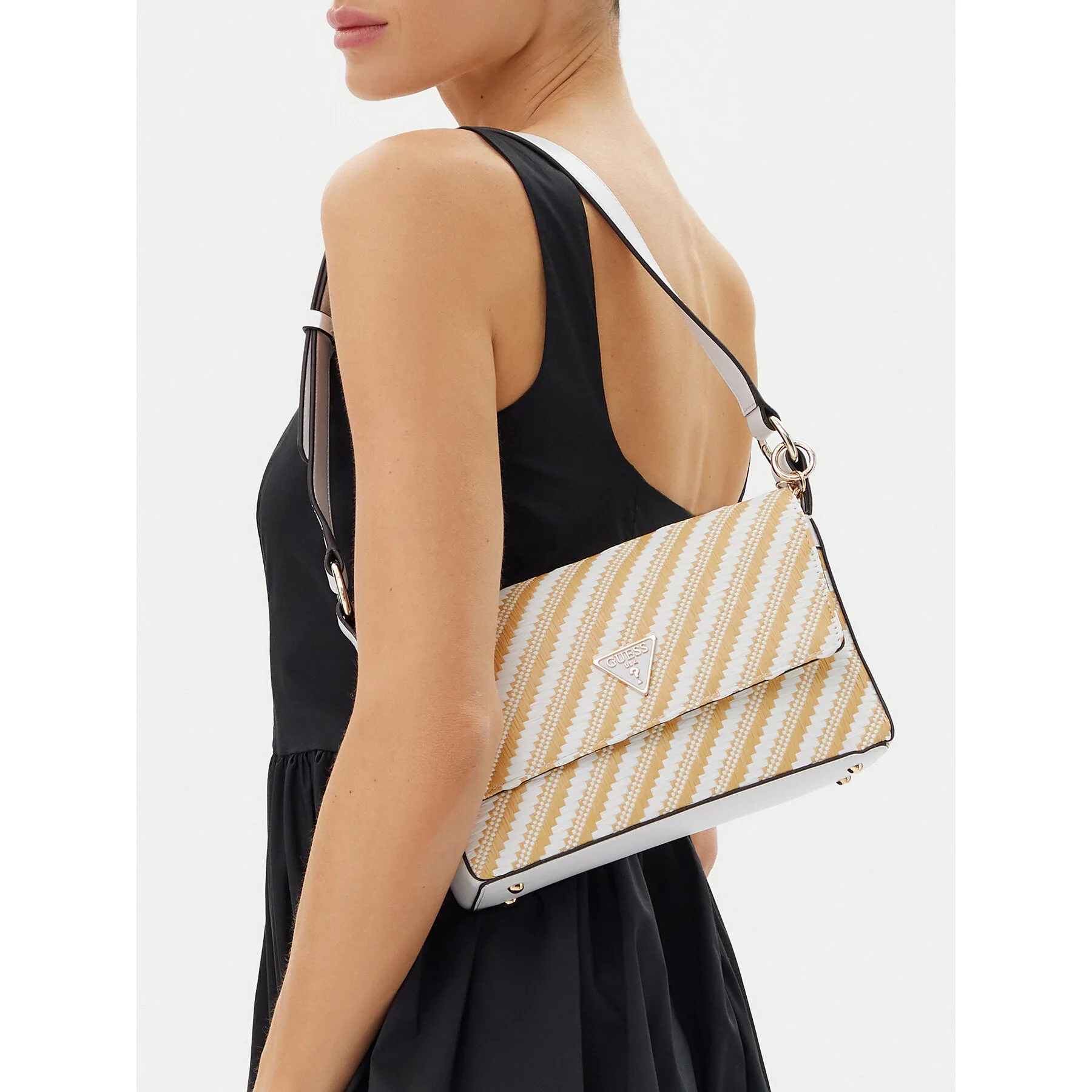 Дамска чанта Guess HWWG92 10190 Бял – Класически дамски чанти
