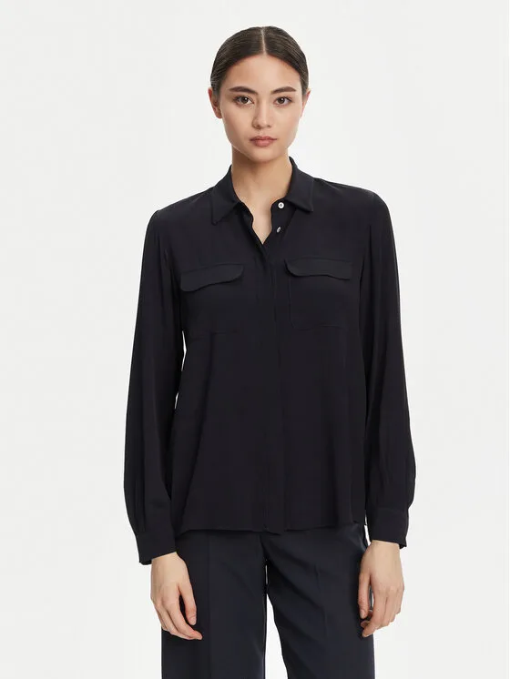 Marella Риза Calabra 2523116061 Тъмносин Regular Fit – Дамски ежедневни ризи