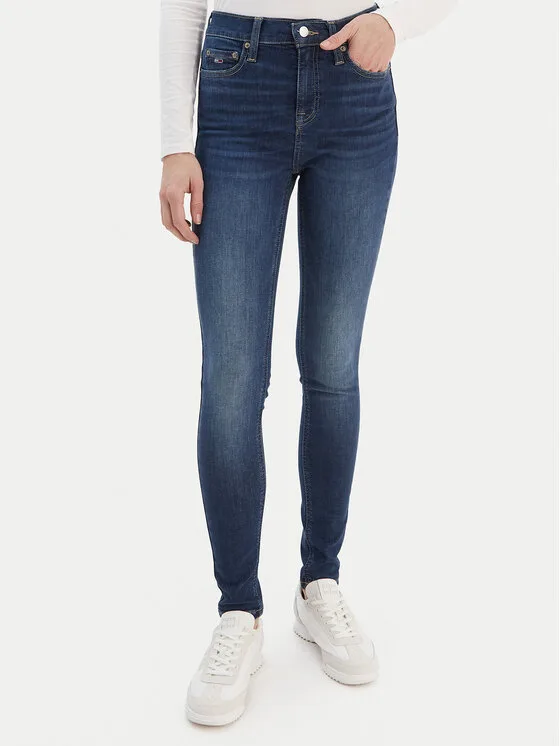 Дамски дънки Tommy Jeans Nora DW0DW19254 сини – Дамски skinny дънки