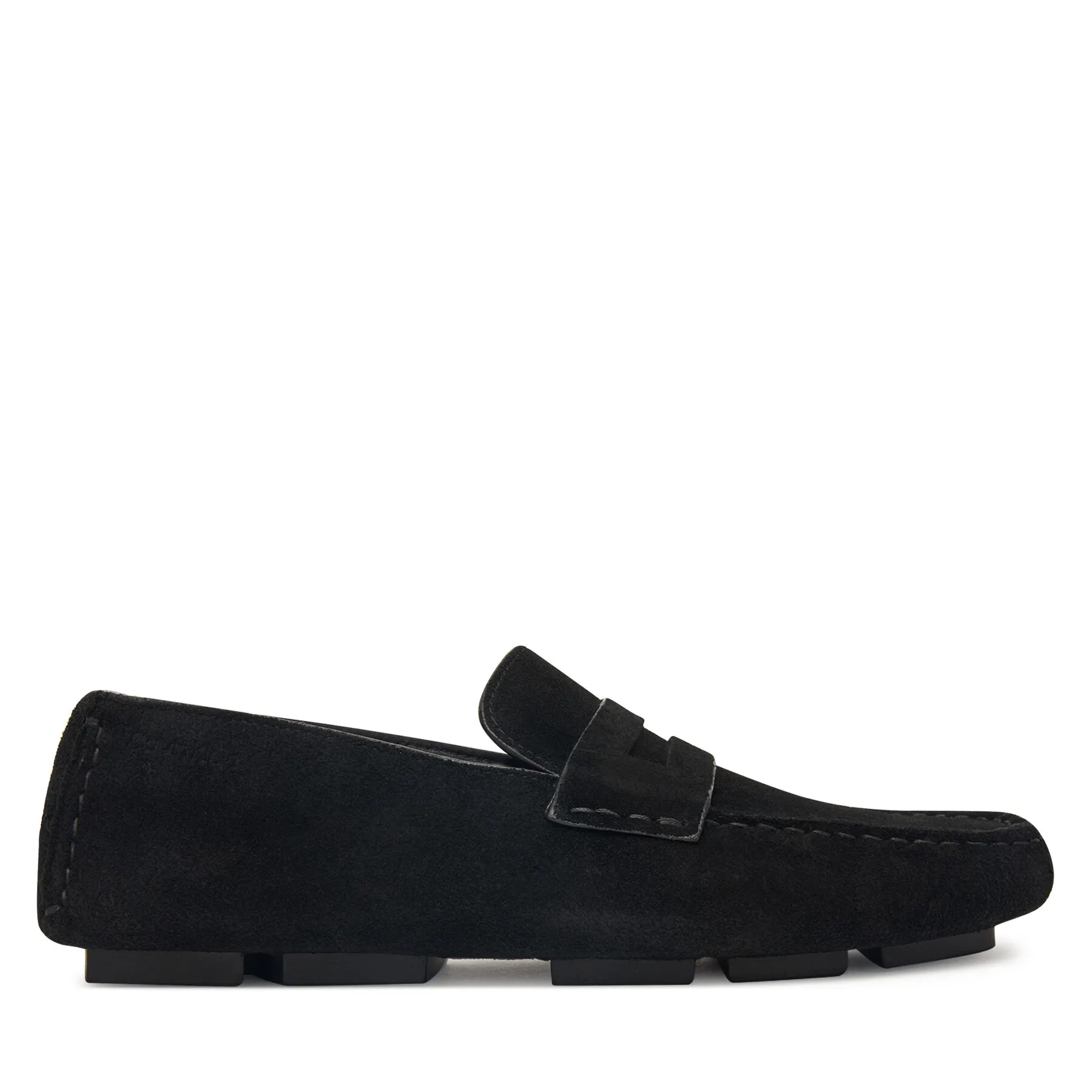 Дамски мокасини Calvin Klein Square Driver Suede черни – Черен