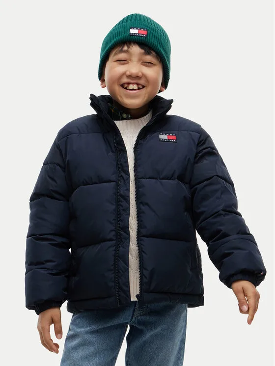 Детско яке Tommy Hilfiger Essential тъмносиньо – Детски преходни якета