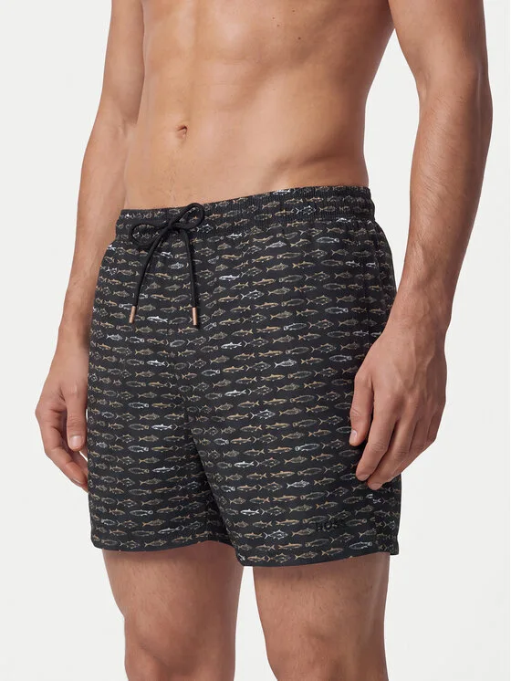 BOSS Плувни шорти Danio 50566472 Черен Regular Fit – Мъжки бански