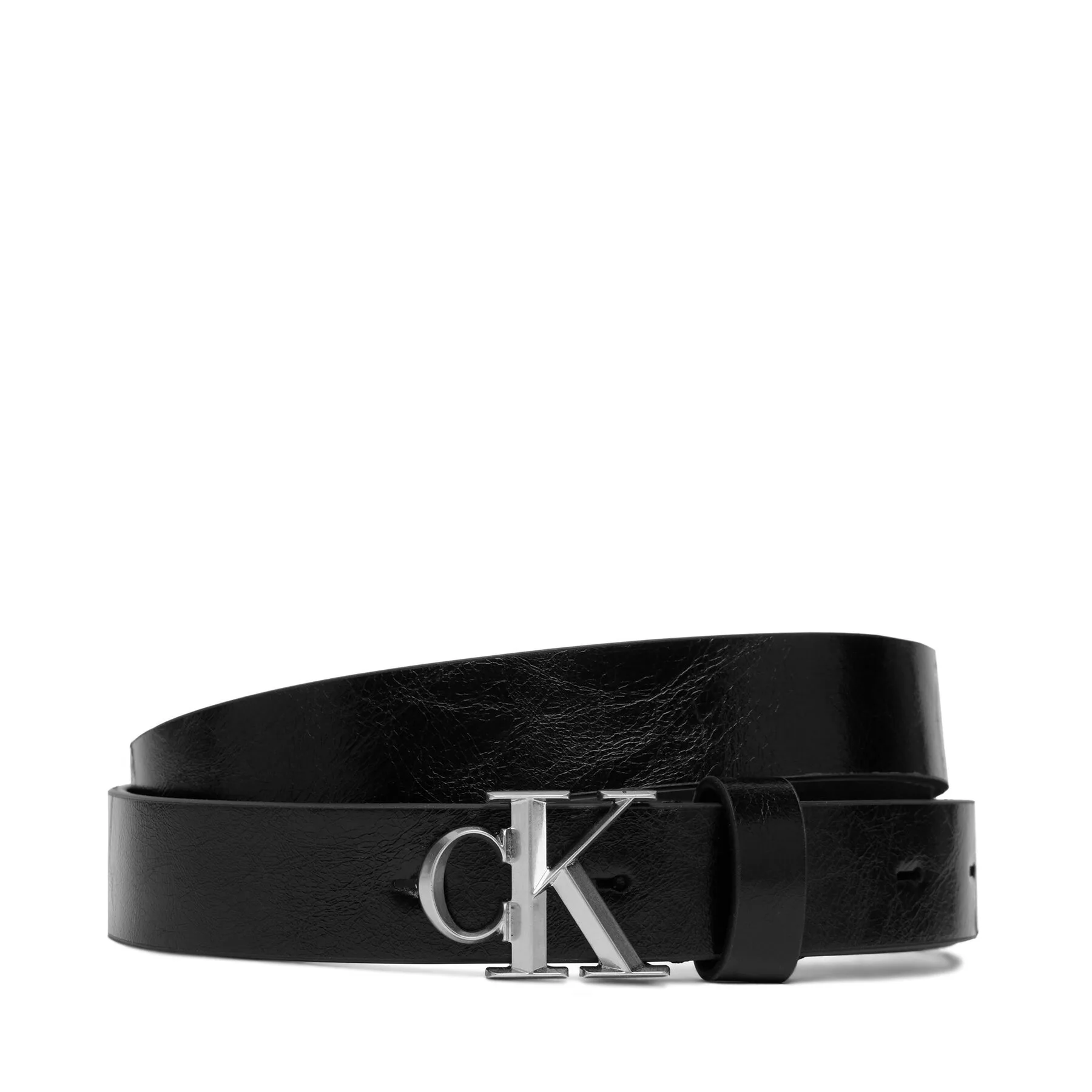 Дамски колан Calvin Klein Ck Buckle Glossy Strap черен – Дамски колани