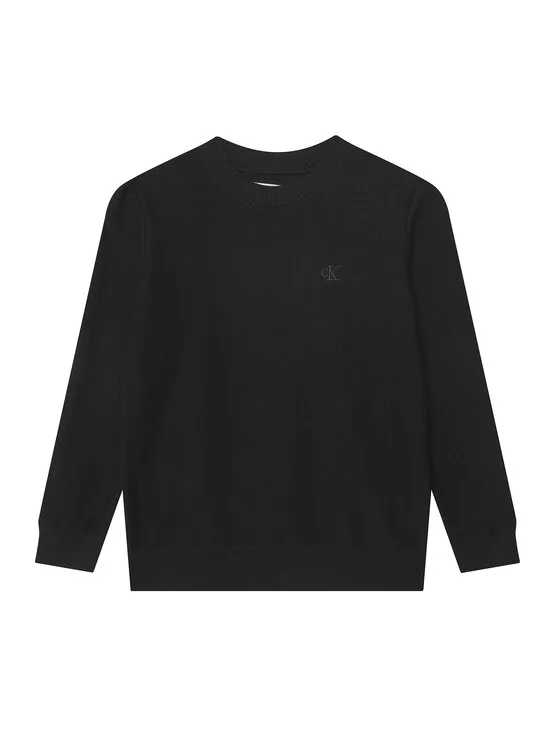 Calvin Klein Jeans Пуловер Basic IB0IB02641 Черен Regular Fit – Мъжки пуловери и жилетки