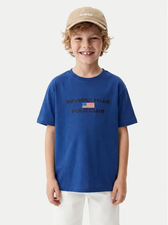 Beverly Hills Polo Club Тишърт P-SS26B-TS0132 Син Regular Fit – Мъжки тениски