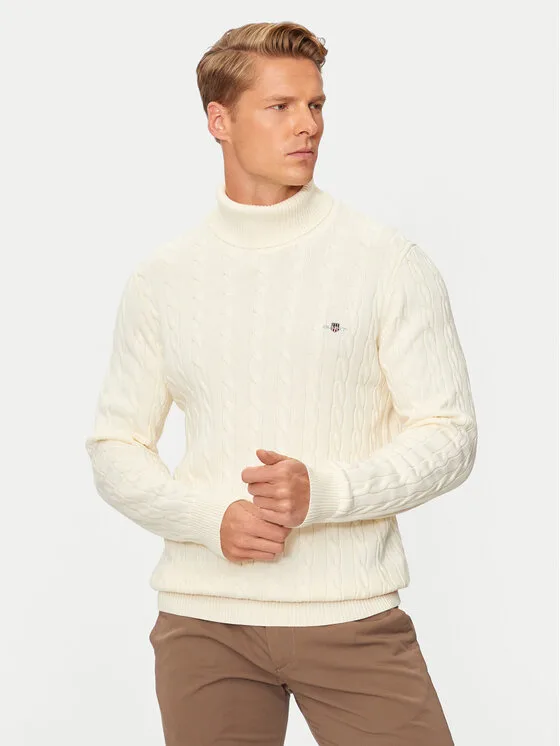 Gant Поло 8050607 Бежов Regular Fit – Мъжки пуловери и жилетки