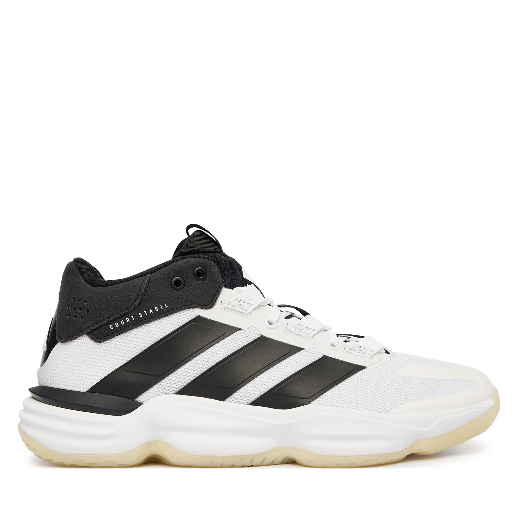 Мъжки обувки за зала adidas Court Stabil бели – Бял – Обувки за спортове на закрито