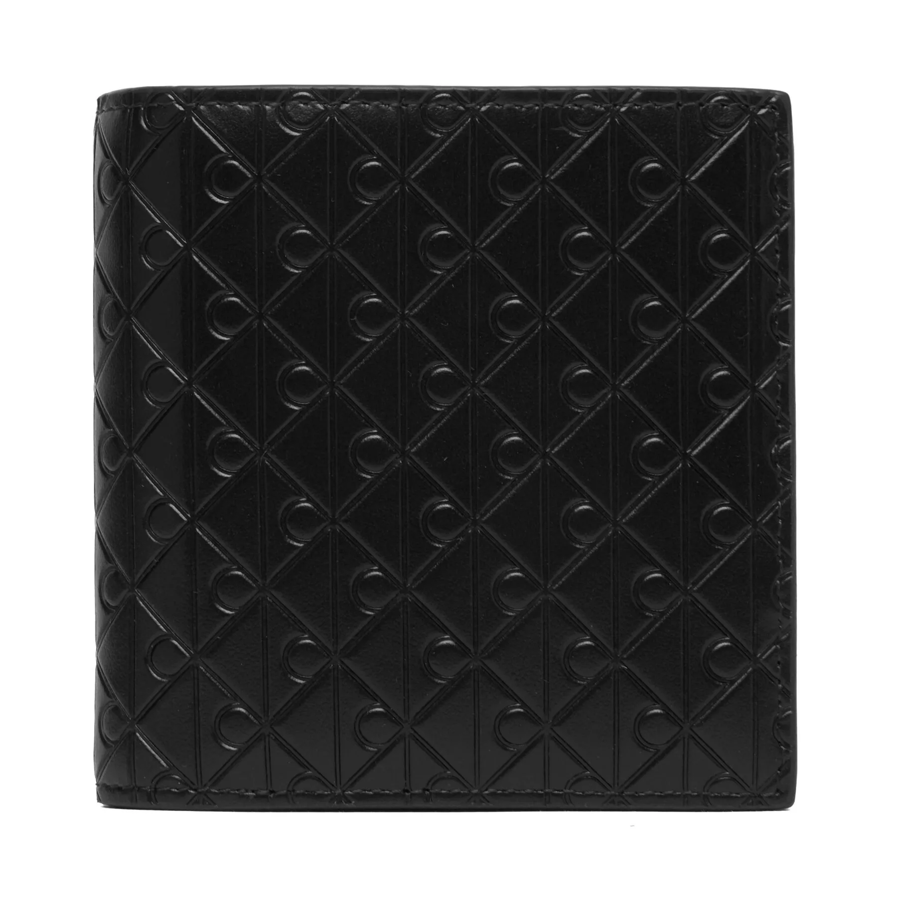 Портфейл Calvin Klein Embossed Emblem Trifold LV04D1145G Черен – Мъжки портмонета